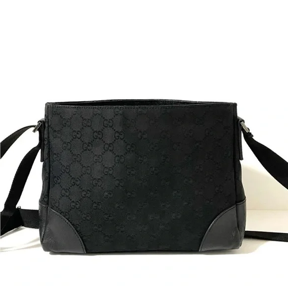 Gucci Black Monogram Messenger Bag - Picture 2 of 16